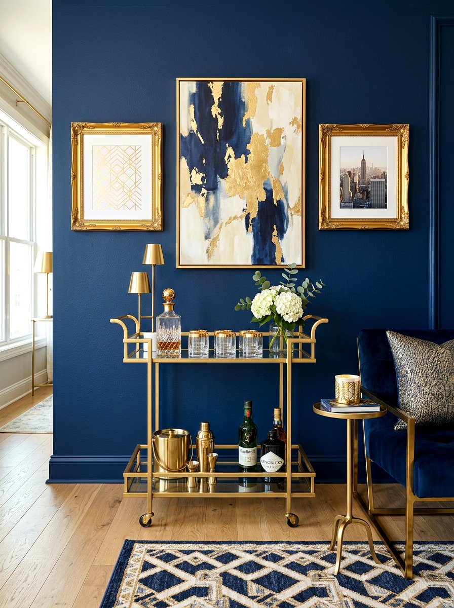 Gold Accents Display - 30 styled corner for photos ideas
