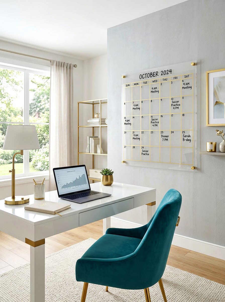 Gold Acrylic Calendar - 30 family calendar wall ideas