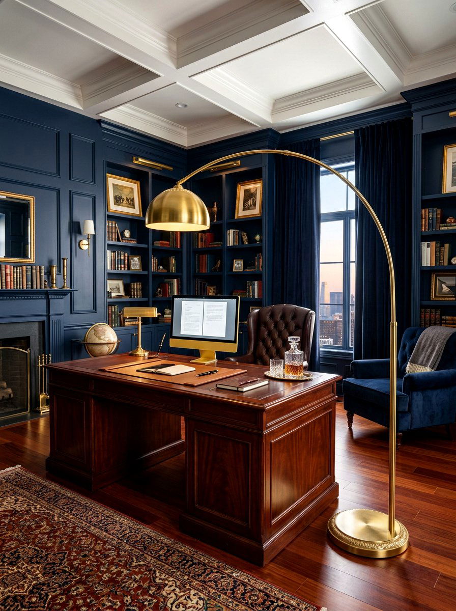 Gold Arc Floor Lamp - 30 office floor lamp ideas