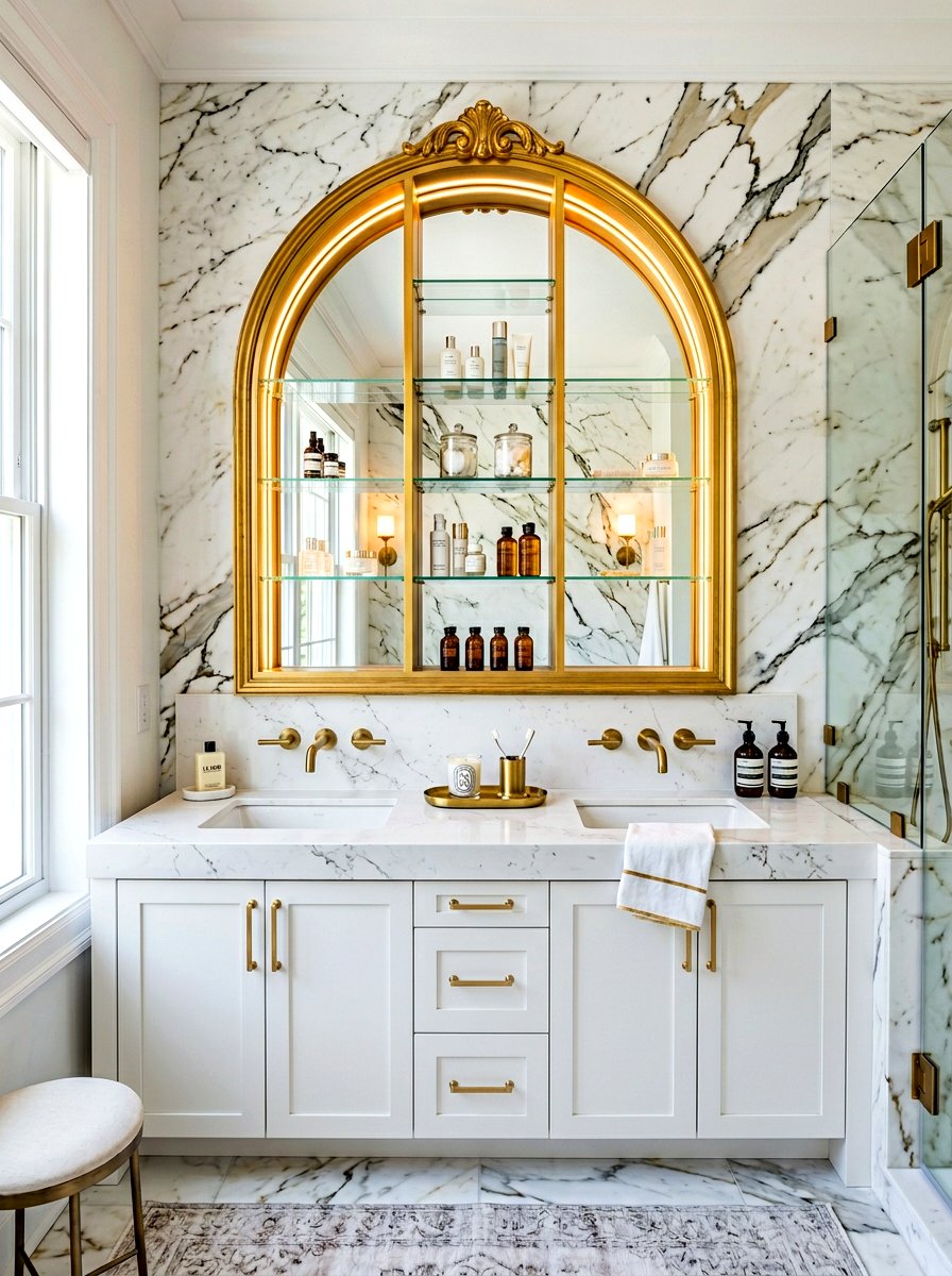 Gold Arched Medicine Cabinet - 30 arched medicine cabinet ideas