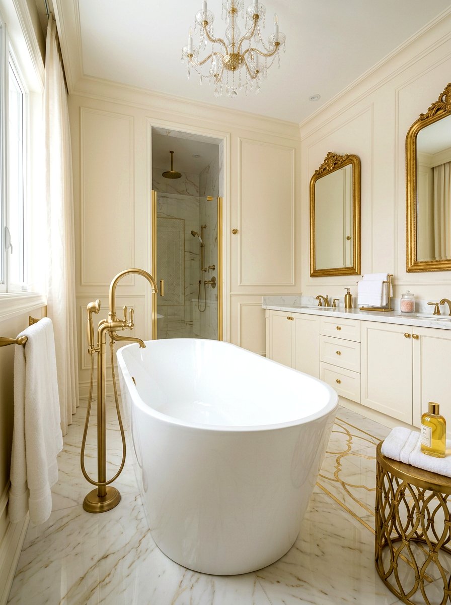 Gold Bathroom Fixtures - 30 cocoon bath ideas