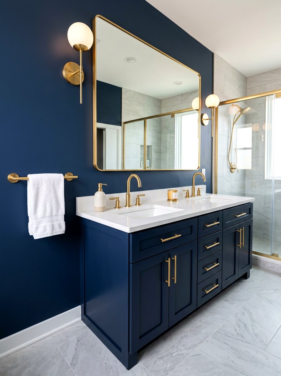 Gold Bathroom Hardware - 30 condo bathroom ideas