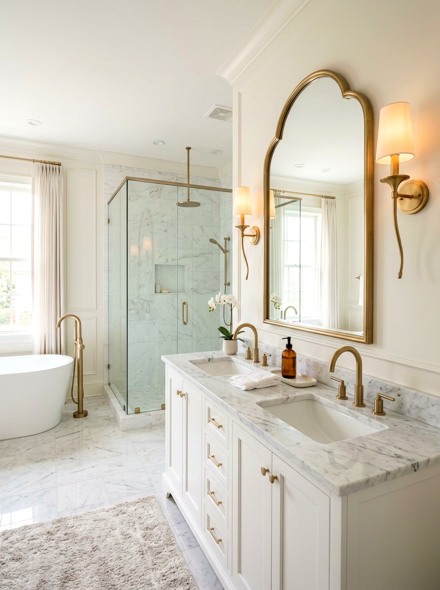 Gold Bathroom Sconce - 30 vanity lighting ideas