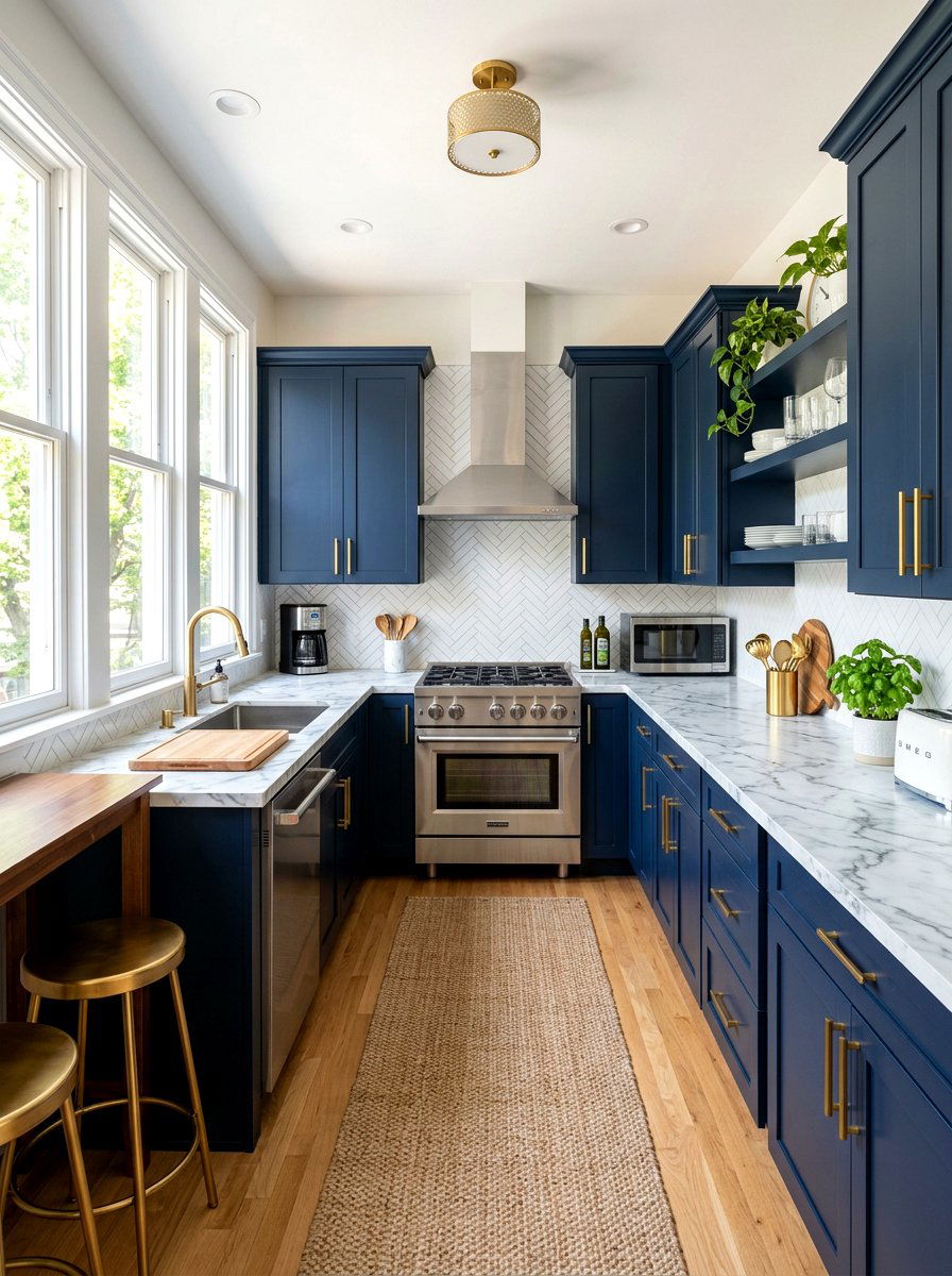 Gold Cabinet Handles - 30 renter friendly luxury decor ideas