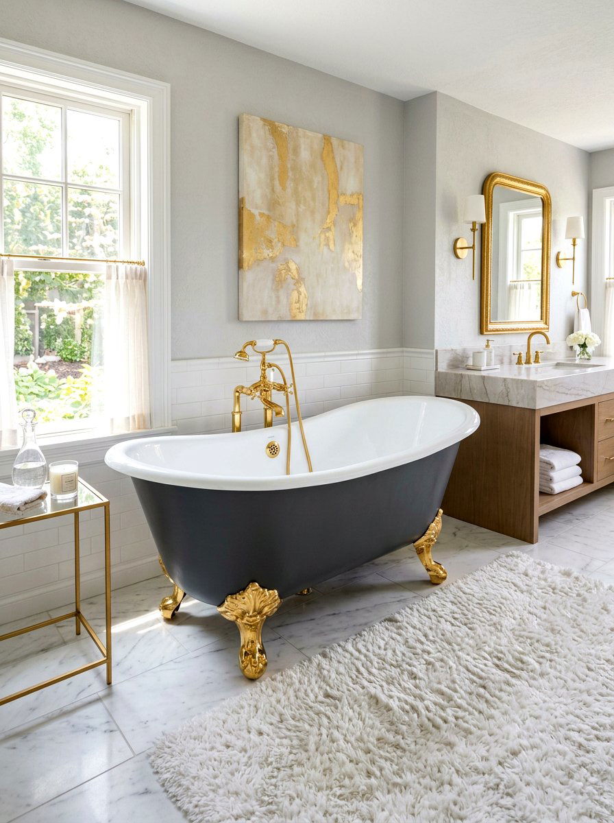 Gold Clawfoot Tub Feet - 30 clawfoot tub ideas