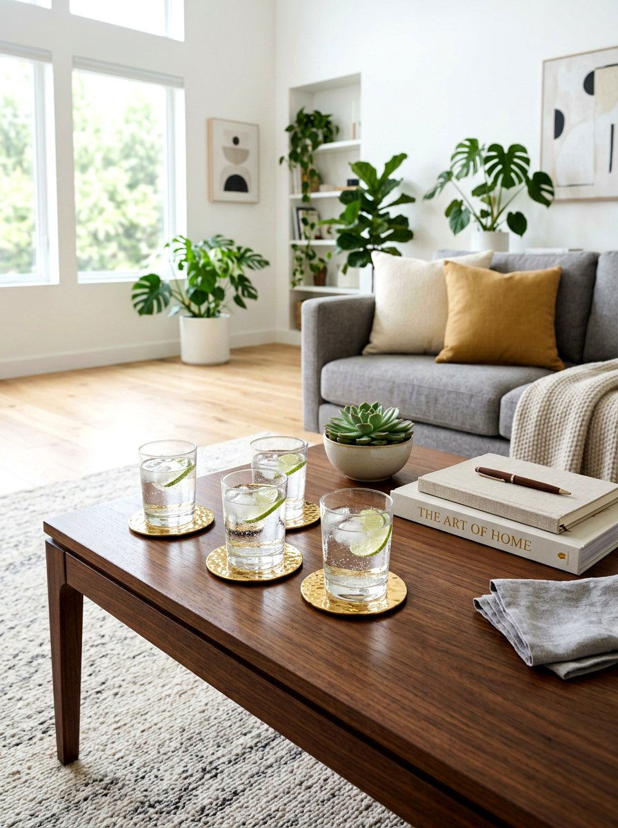 Gold Coasters - 30 gold accent decor ideas