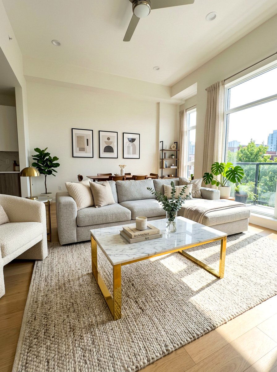 Gold Coffee Table - 30 gold accent decor ideas