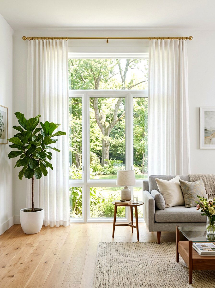 Gold Curtain Rod - 30 gold accent decor ideas