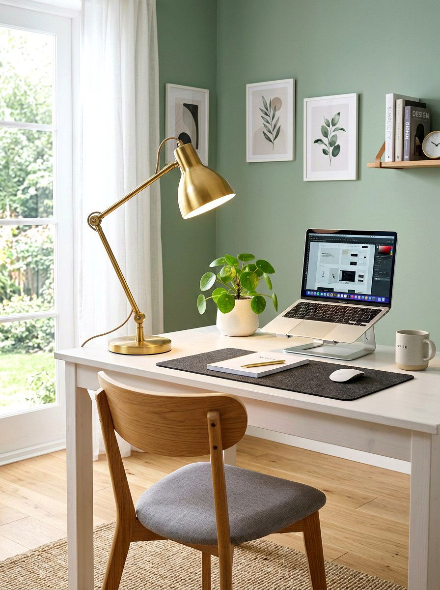 Gold Desk Lamp - 30 gold accent decor ideas