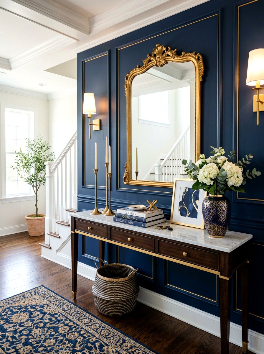 Gold Entryway Accents - 30 designer entry table decor ideas