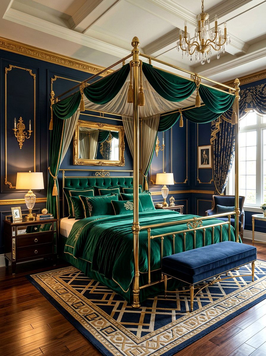 Gold Finished Canopy Bed - 30 statement canopy bed bedroom ideas