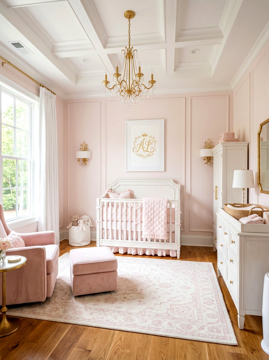 Gold Foil Monogram Print - 30 monogram nursery ideas