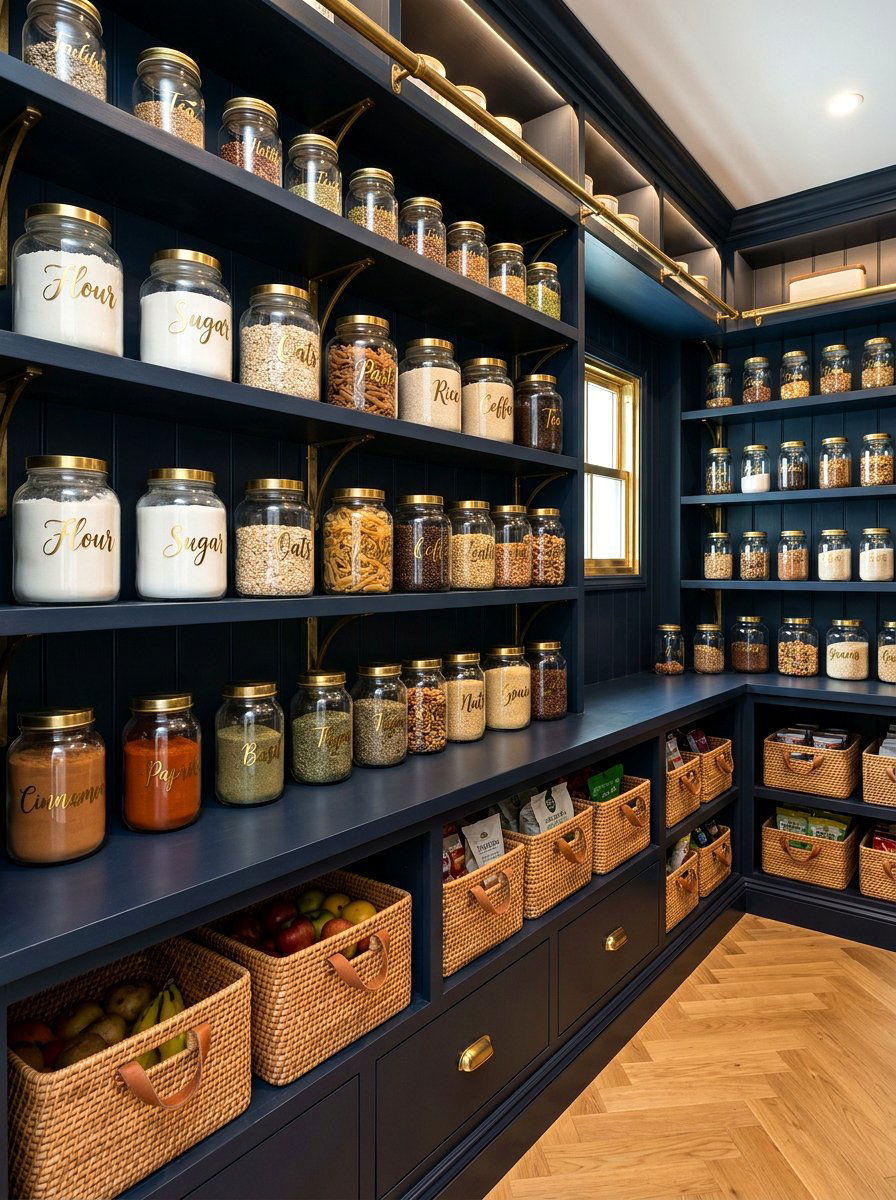 Gold Foil Script Pantry Label - 30 pantry labels luxury ideas
