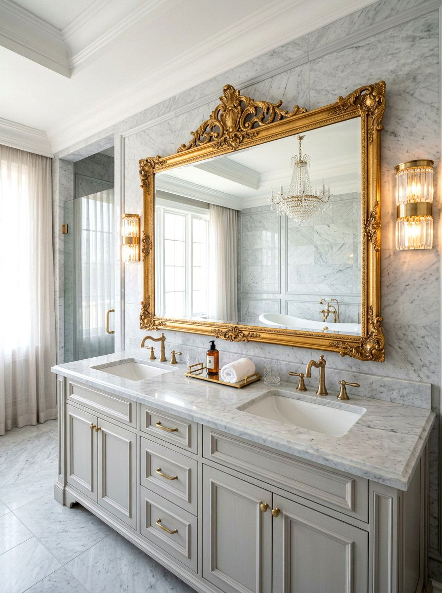 Gold Frame Bathroom Mirror - 30 bathroom mirror ideas