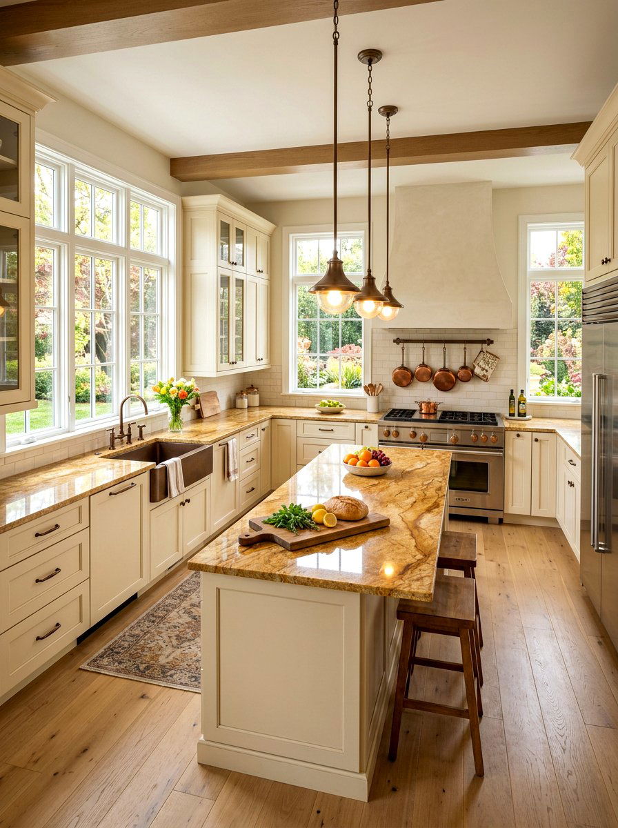 Gold Granite Kitchen - 30 granite kitchen ideas