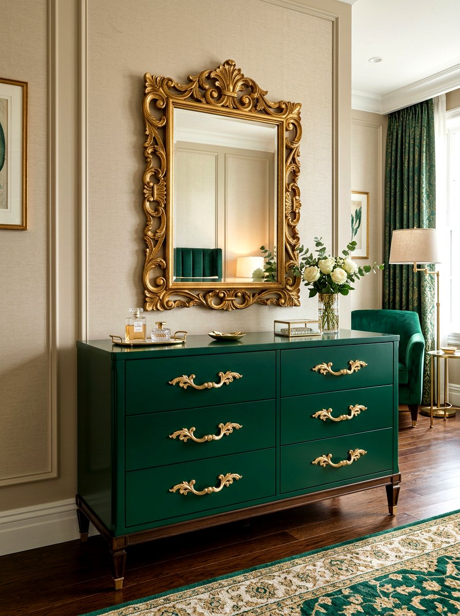 Gold Handle Dresser - 30 guest room dresser ideas