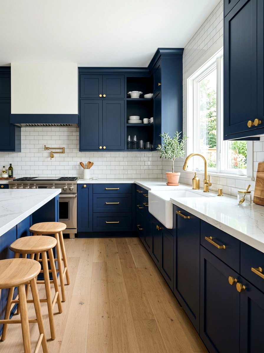 Gold Hardware Accents - 30 bistro kitchen ideas