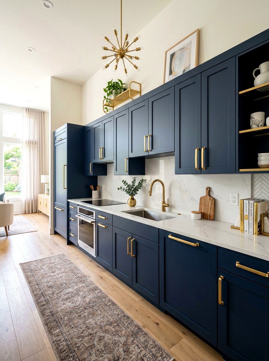 Gold Hardware One Wall Kitchen - 30 one wall kitchen ideas