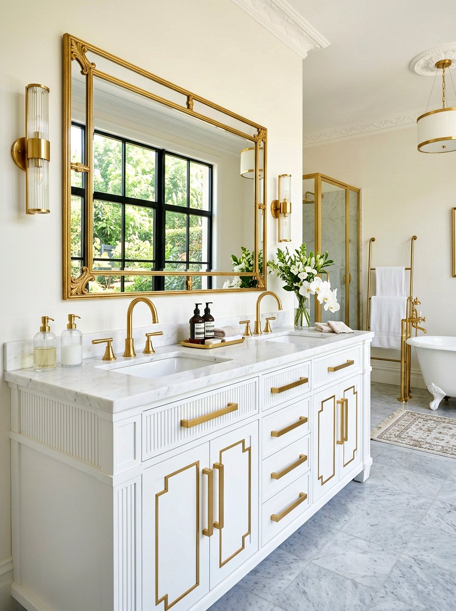 Gold Hardware Vanity - 30 neo deco bathroom vanity ideas