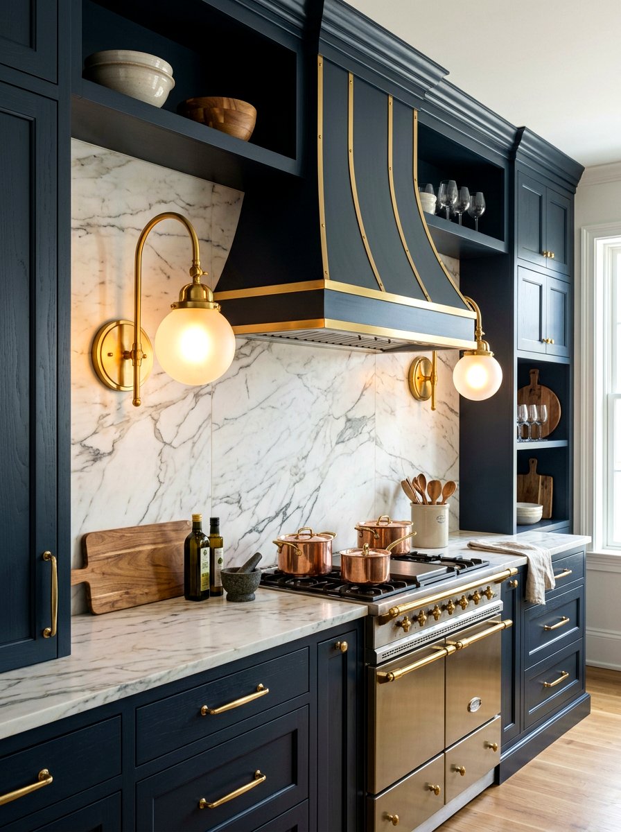 Gold Kitchen Sconce - 30 kitchen lamp styling ideas