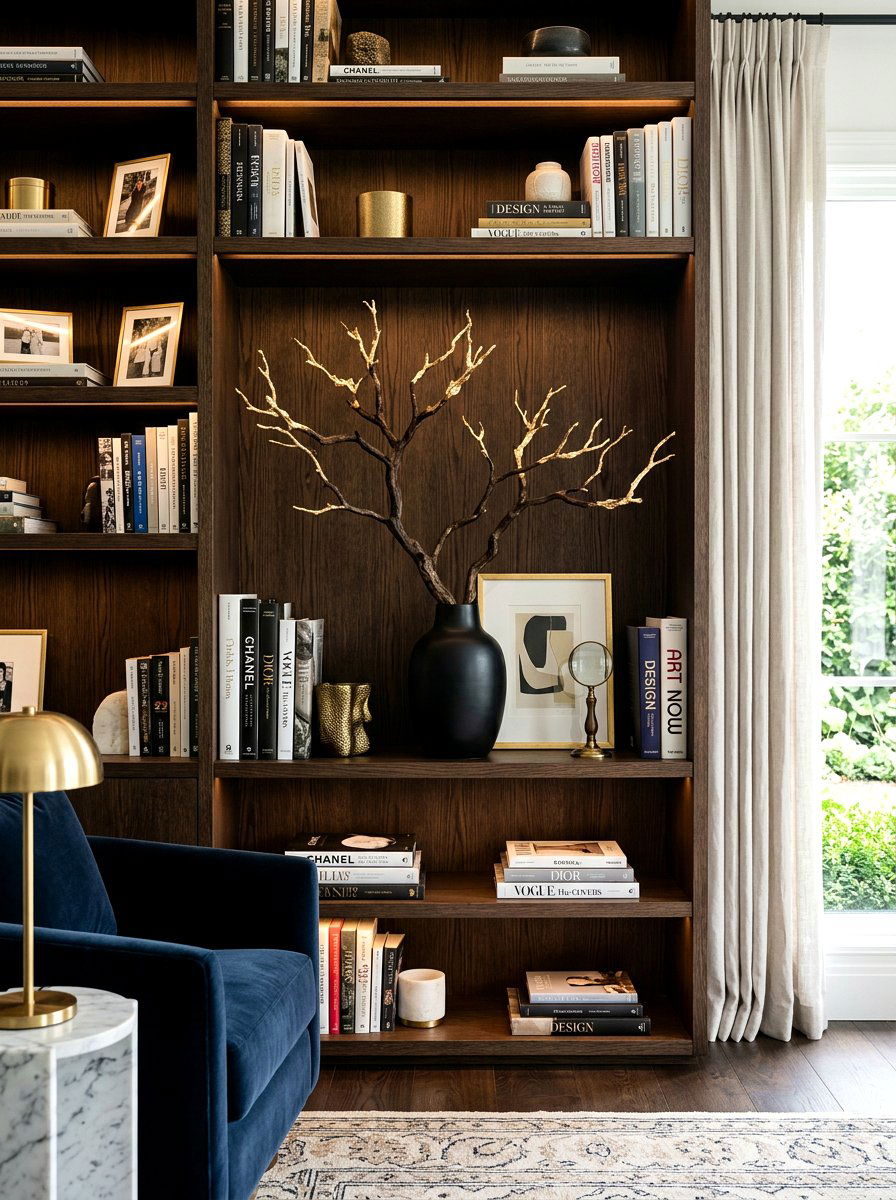 Gold Leaf Branch Accent - 30 branch decor ideas