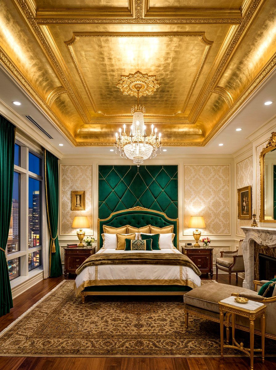 Gold Leaf Ceiling - 30 ceiling design ideas