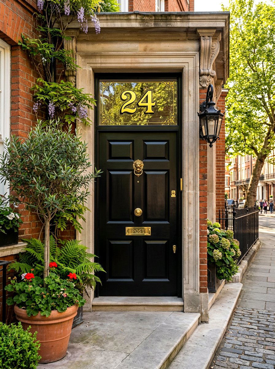 Gold Leaf House Number - 30 house number sign ideas luxury