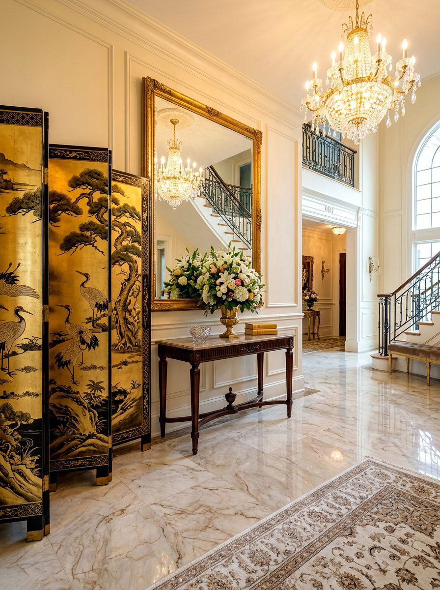 Gold Leaf Screen - 30 folding screen ideas