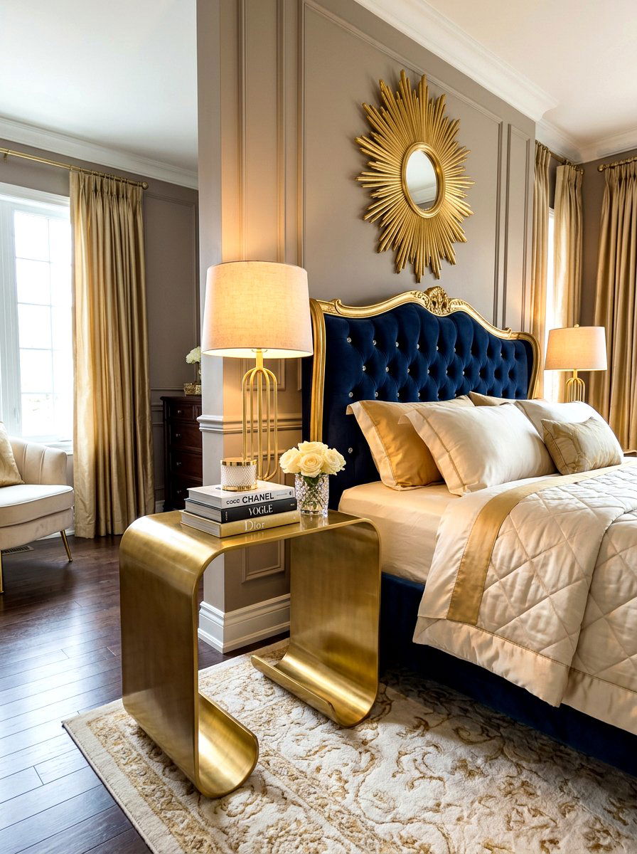Gold Metal Waterfall Side Table - 30 waterfall side table ideas