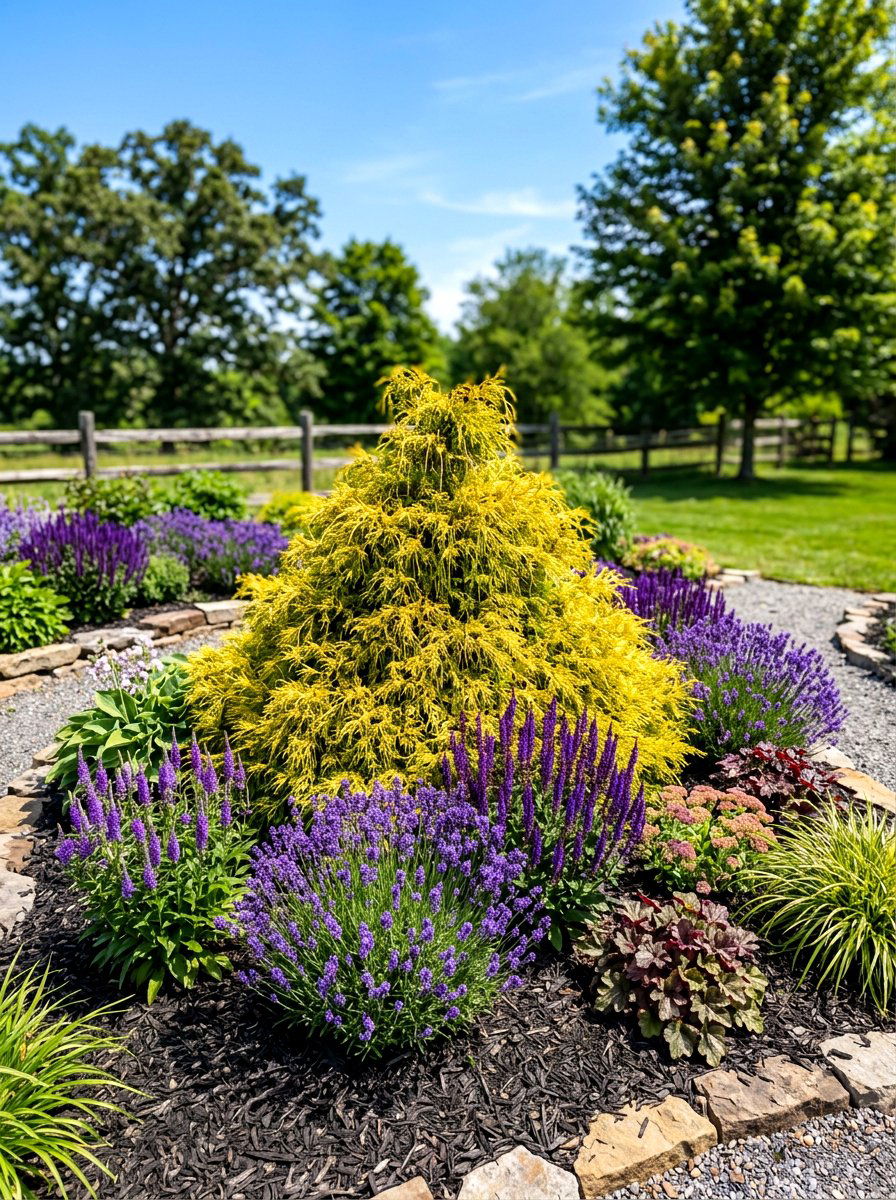 Gold Mop Cypress Color - 30 evergreen landscaping ideas