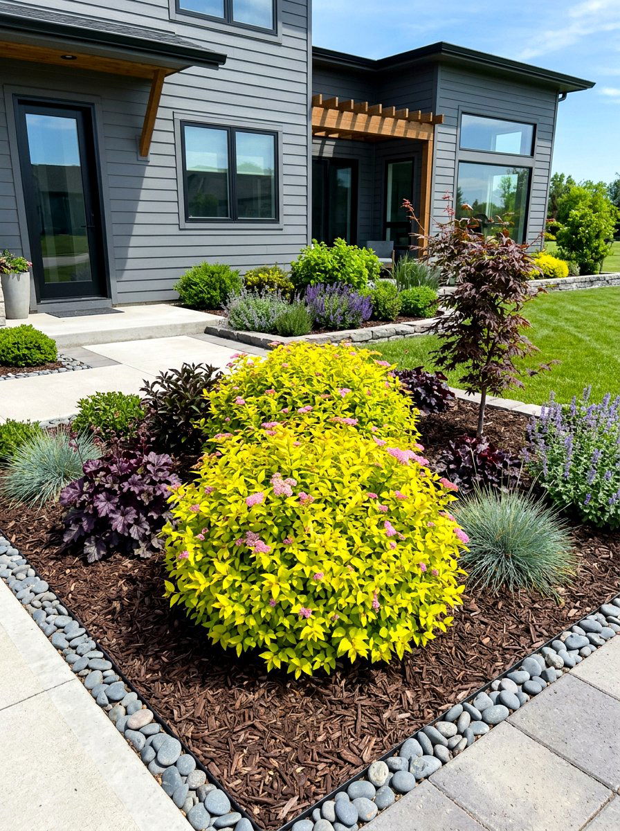 Gold Mound Spirea - 30 front yard shrub ideas