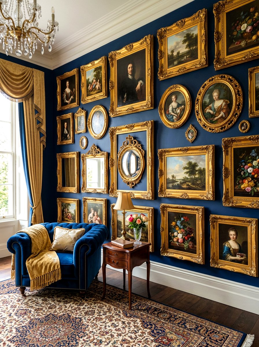 Gold Ornate Frame Collection - 30 eclectic frame wall ideas