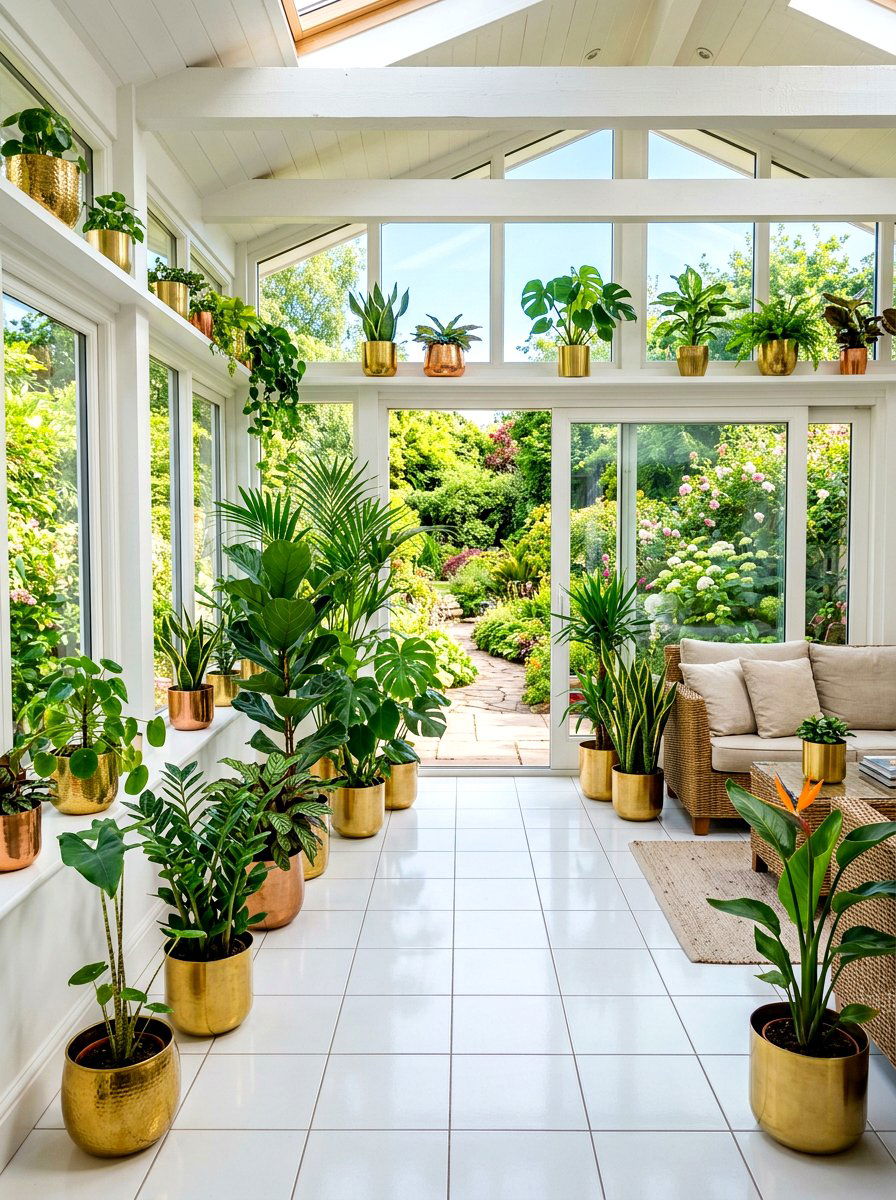 Gold Planter - 30 gold accent decor ideas