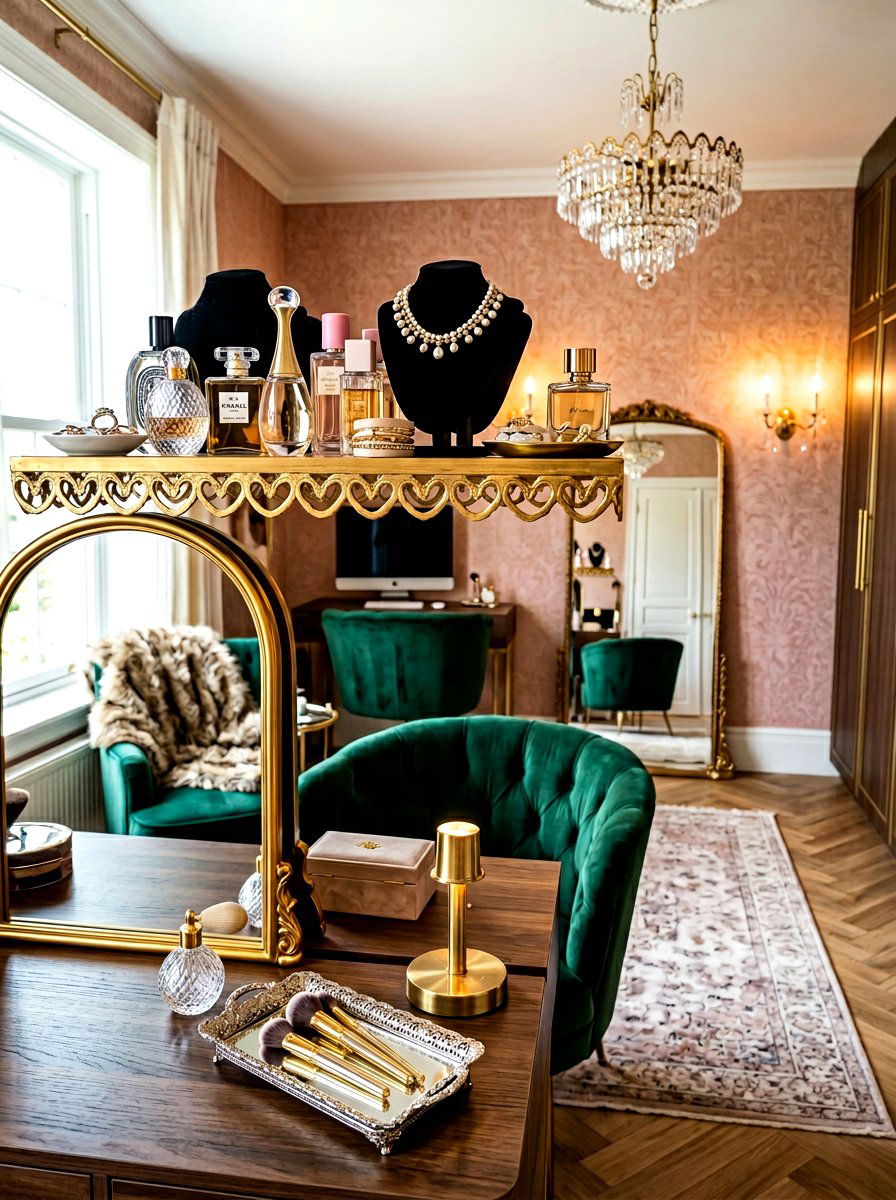 Gold Scalloped Decorative Shelf - 30 scalloped shelf ideas