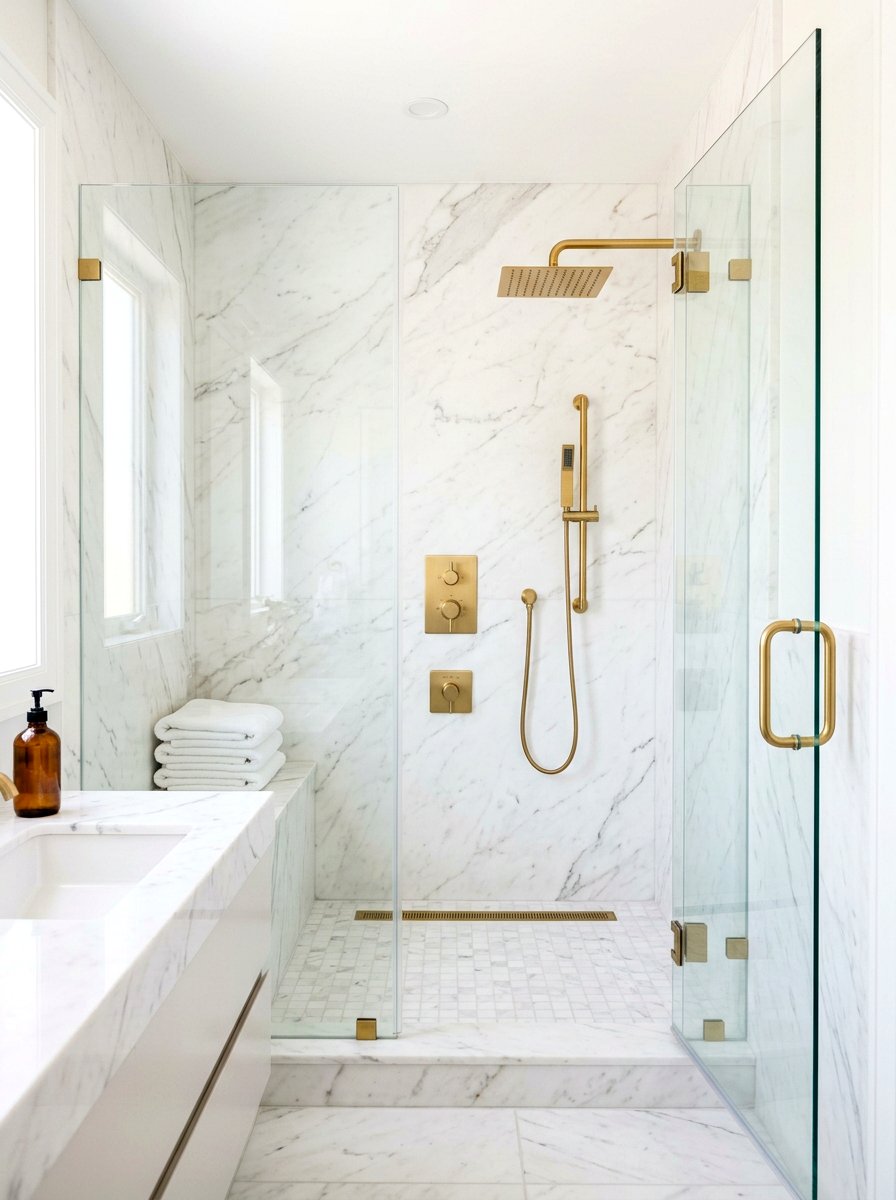 Gold Shower Fixtures - 30 steam shower ideas