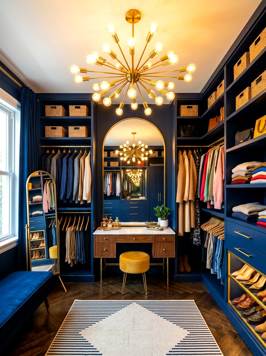 Gold Sputnik Chandelier - 30 closet chandelier ideas