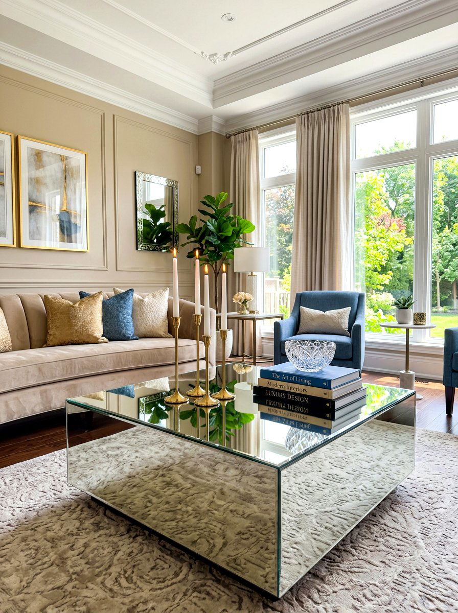 Gold Taper Holder - 30 coffee table seasonal decor ideas