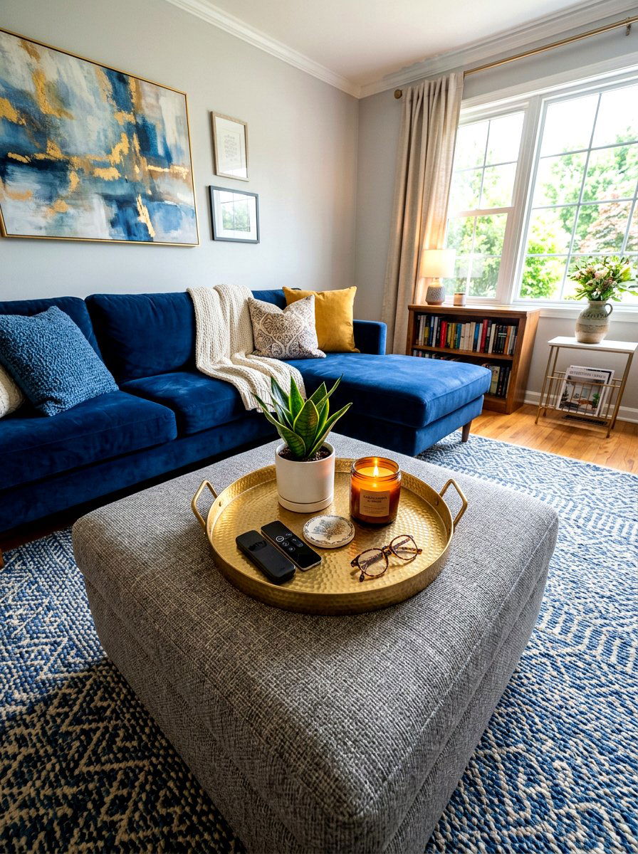 Gold Tray - 30 gold accent decor ideas