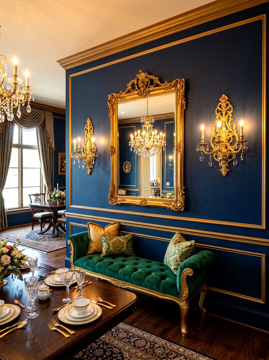 Gold Wall Sconce - 30 dining room lighting ideas