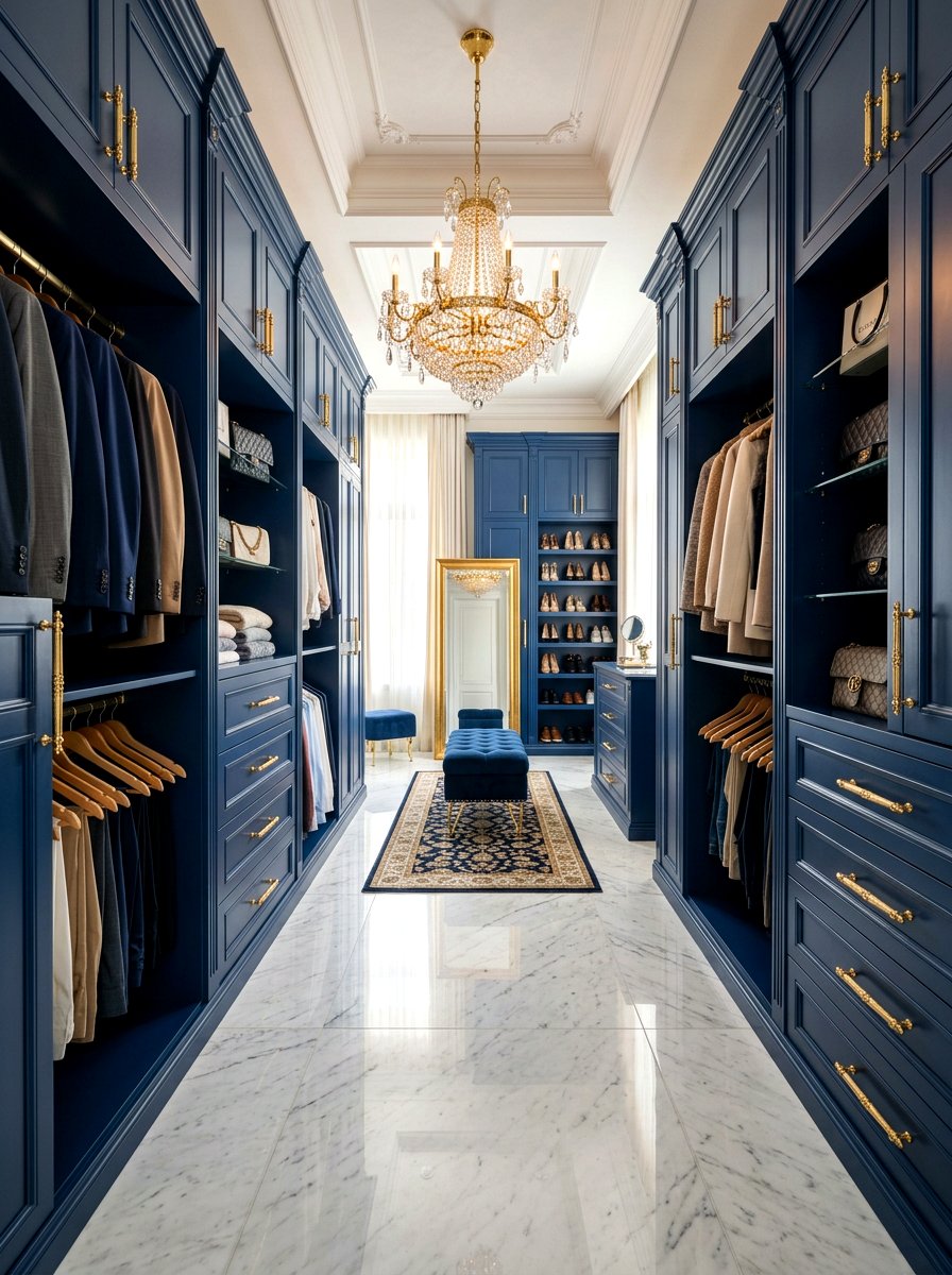 Gold closet hardware - 30 aesthetic closet organization ideas