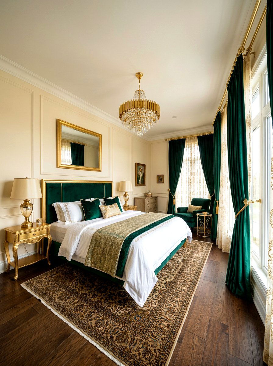 Gold hardware curtain layers - 30 bedroom curtain layering ideas aesthetic