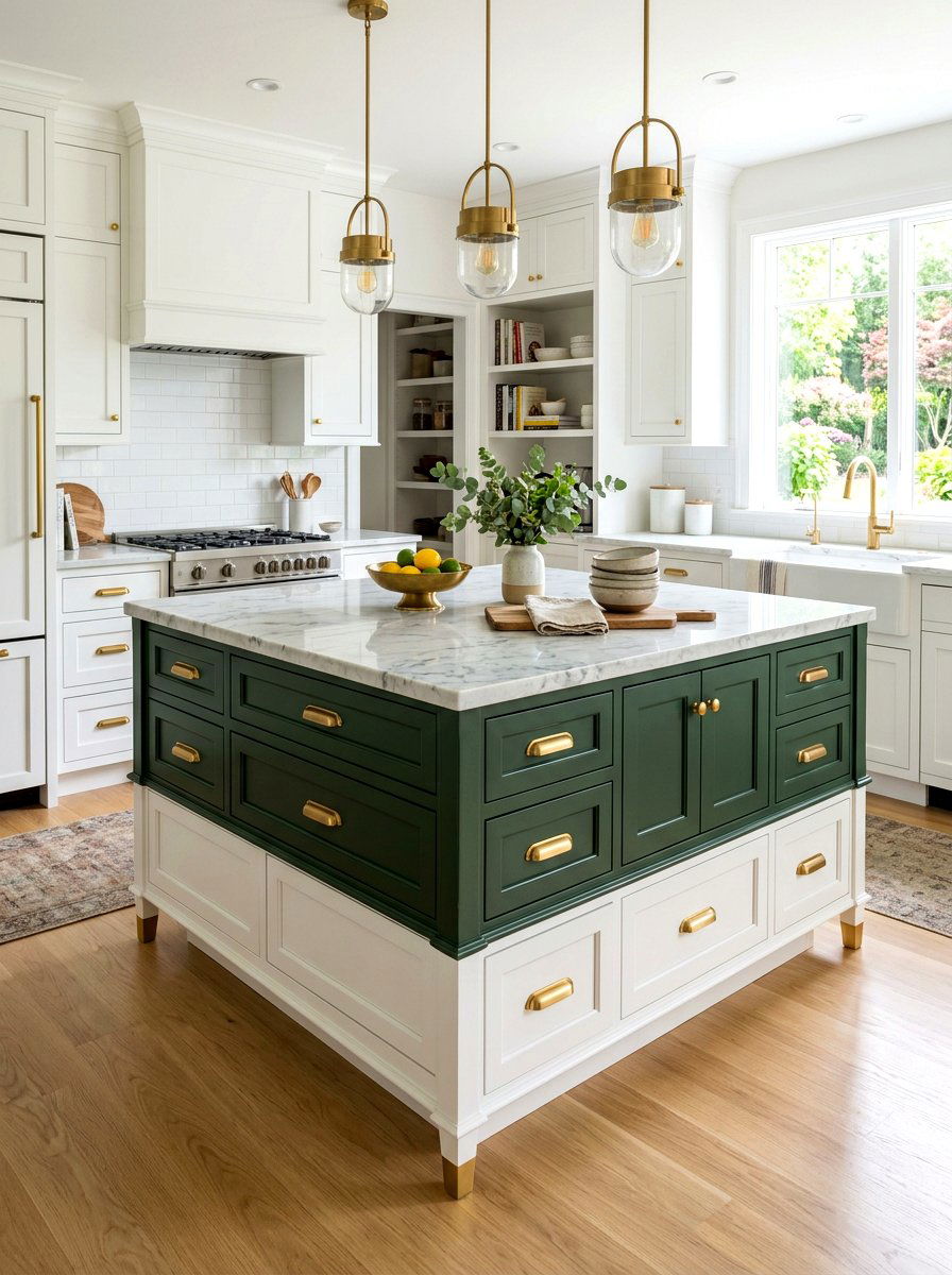 Gold hardware dresser island - 30 antique dresser kitchen island ideas