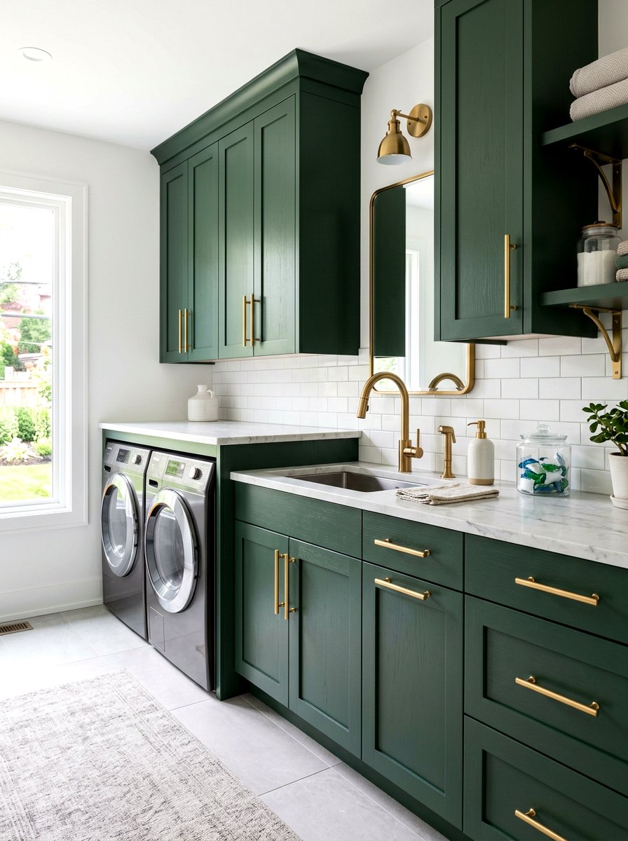 Gold hardware laundry room - 30 modern laundry room ideas
