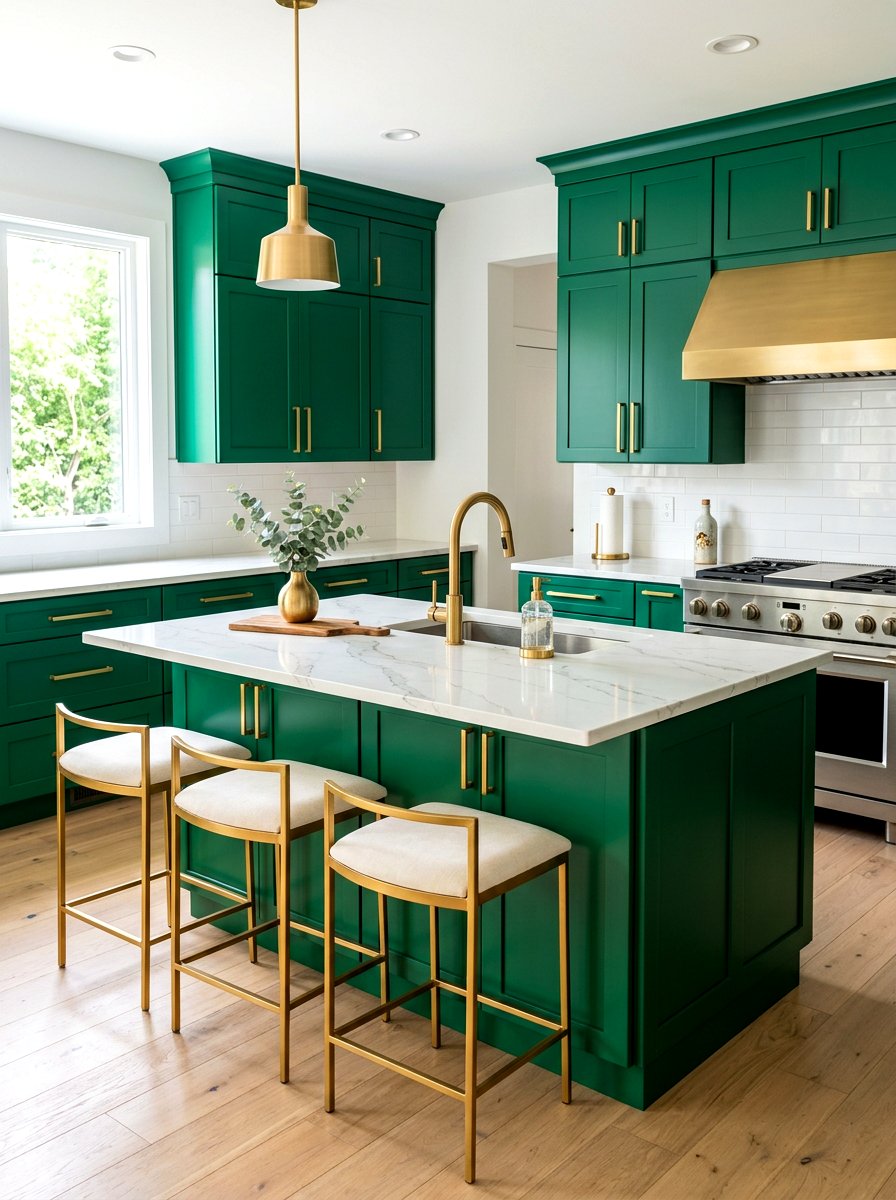 Gold kitchen hardware - 30 condo kitchen ideas