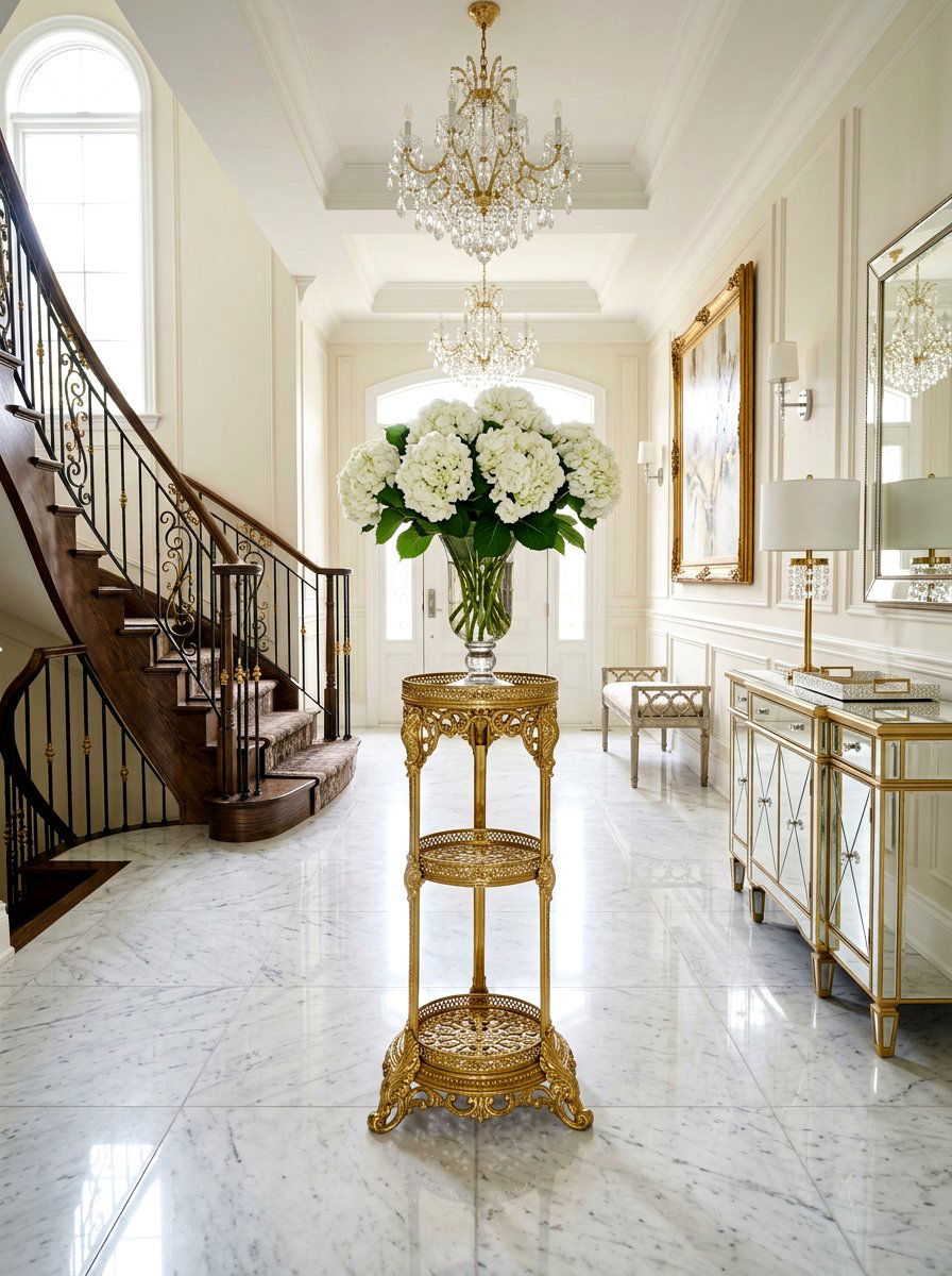 Gold plant stand - 30 plant stand ideas