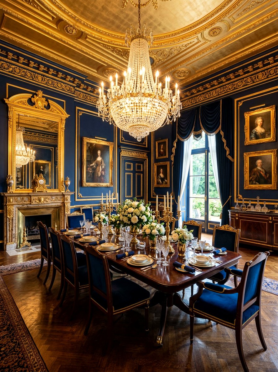 Gold trim luxury dining room - 30 painted trim room ideas