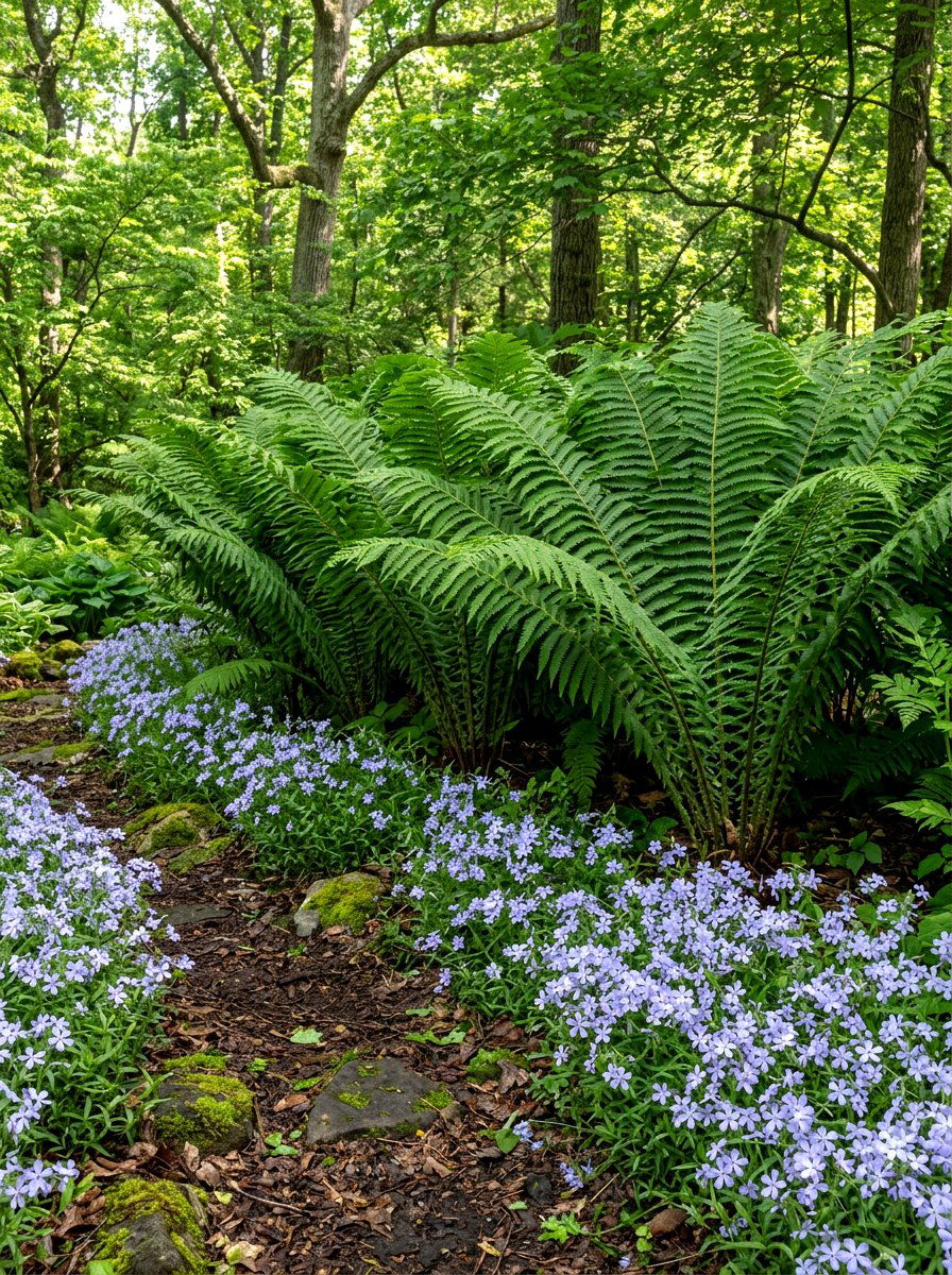 Goldies Wood Fern Border - 30 woodland fern border ideas