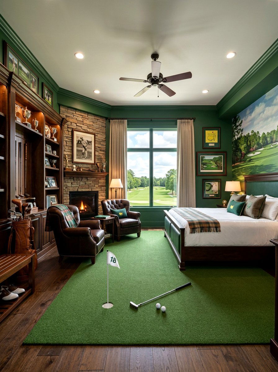 Golf Bedroom - 30 sports bedroom ideas