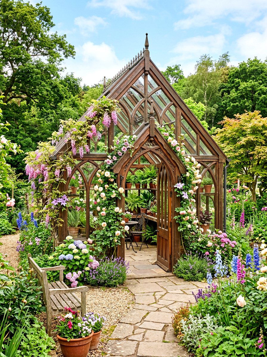 Gothic Arch Greenhouse - 30 mini greenhouse ideas