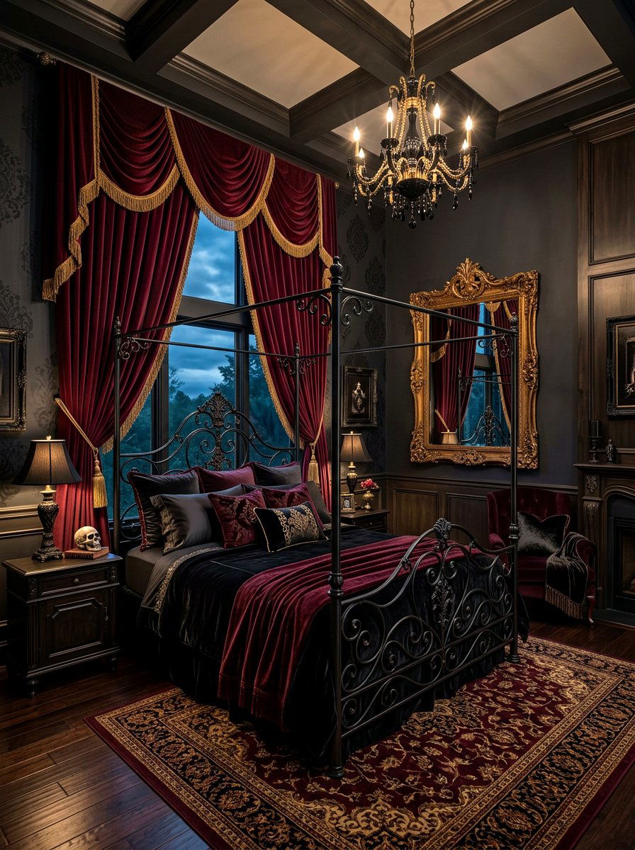 Gothic Bedroom Decor - 30 moody bedroom ideas